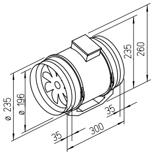 Helios Multivent-Rohrventilator MV 200
