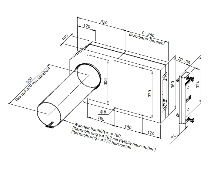 Helios KWL 45-160 Rohbaupaket LE-RP