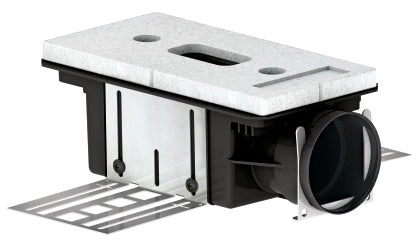 Zehnder Luftdurchlassgehäuse CLD-P 90, 1 x DN 90 stirnseitig, Höhe 140 mm