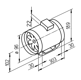 Helios Multivent-Rohrventilator MV 100 B