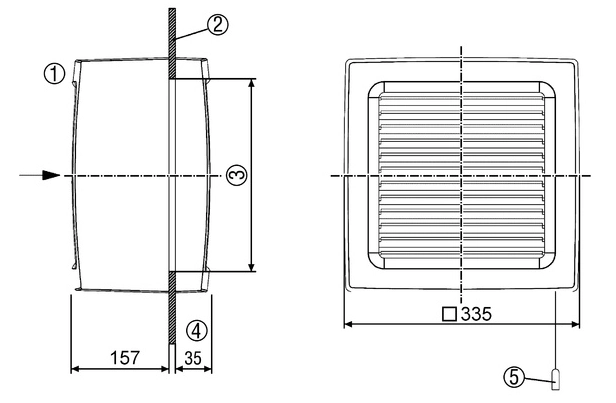 Maico Axialer Fensterventilator EVN 22 R