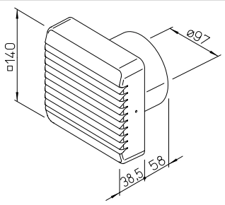 Helios Minilüfter HR 90 KE
