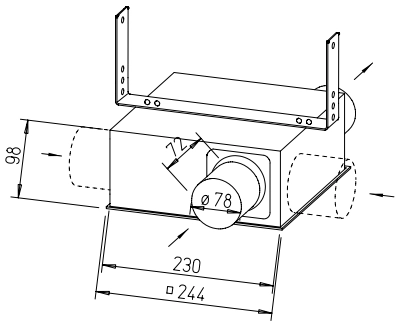 Helios Radial-Rohrventilator SVV 80 SlimVent