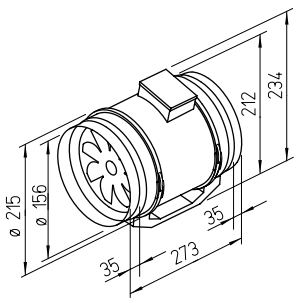 Helios Multivent-Rohrventilator MV 160