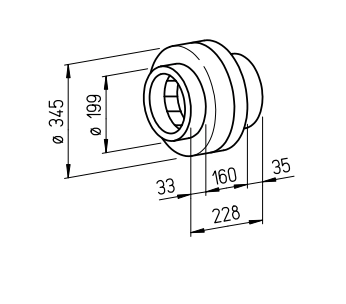Helios Radial-Rohrventilator RR 200 B
