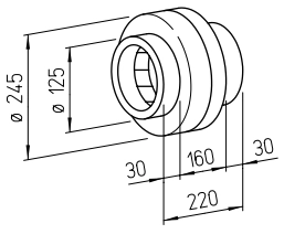 Helios Radial-Rohrventilator RRK 125