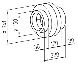 Helios Radial-Rohrventilator RRK 160