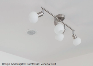 Zehnder Design-Gitter CLRF / TVA Venezia, Edelstahl, Durchmesser 160 mm, inklusive Filter