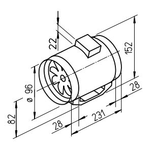 Helios Multivent-Rohrventilator MV 100 A