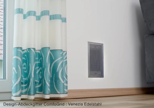 Zehnder Design-Gitter CLF, Venezia, weiß, 350 x 130 mm