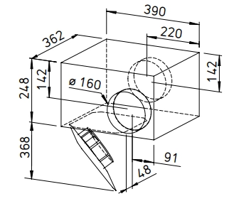 Helios Radial-Rohrventilator SVS EC 160 A SlimVent EC