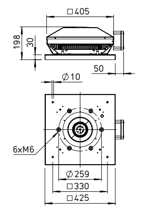 Helios Radial-Dachventilator RDW 200/2