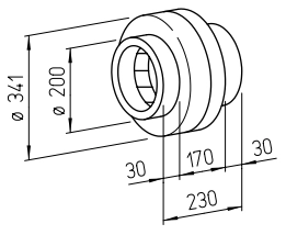 Helios Radial-Rohrventilator RRK 200