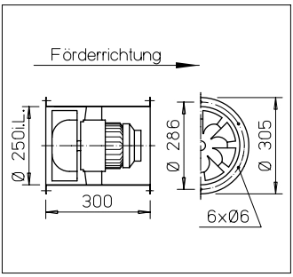 Helios RADAX Hochdruck-Rohrventilator VARD 250/4/2 TK