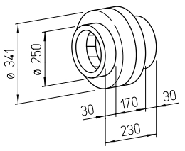 Helios Radial-Rohrventilator RRK 250