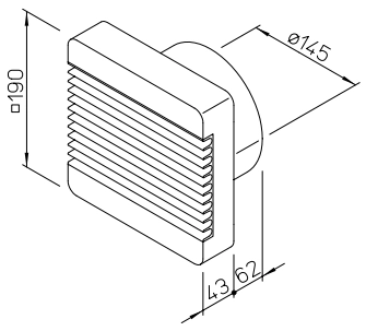 Helios Unterputz-Raumventilator HVR 150/2 E HELIOVENT
