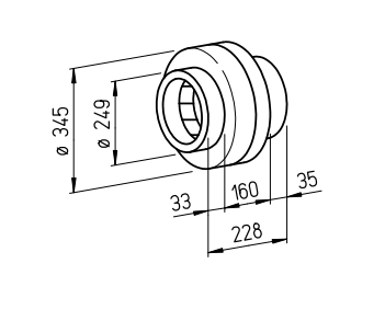 Helios Radial-Rohrventilator RR 250 A